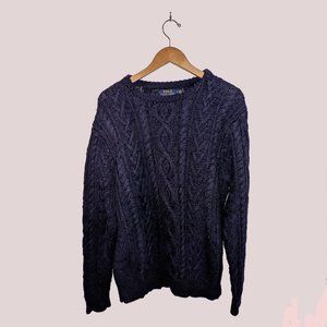 Polo Ralph Lauren Cable-Knit Cotton Sweater - Navy